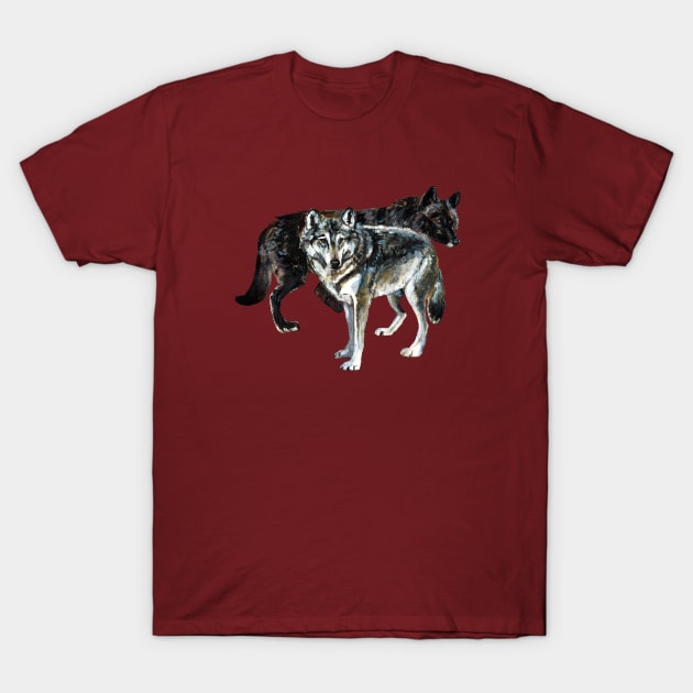 Totem Wolf realistic T-Shirt by belettelepink